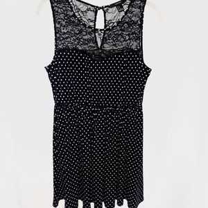 Forever 21 Navy Polka Dot Dress